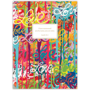 Custom planner with Can’t Stop All Your Lovin’ design by Allison Castillo and personalized name on flexible soft cover