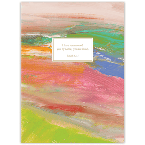 Hardcover Hills & Valleys personalized scripture journal by Jenn Thatcher, nature-inspired Christian journal representing life’s journey with carefully selected Bible verses for meaningful daily use