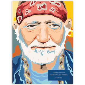 A colorful planner cover featuring an abstract design with a male figure wearing a bandana.