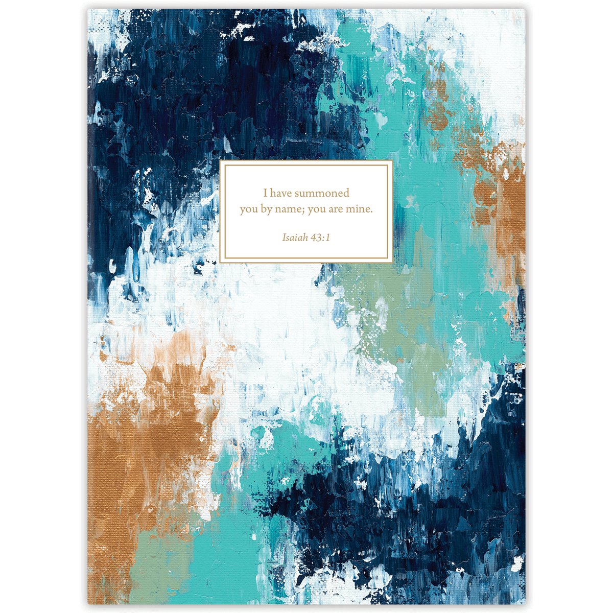 Hardcover Refresh personalized scripture journal by Theresa Mangum, calming and modern Christian journal with soft design and carefully selected Bible verses for meaningful daily use