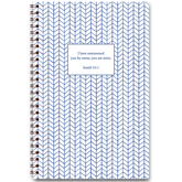 personalized feathers planner with wire coil binding and custom name on feather design