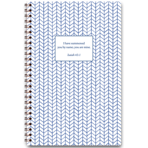 personalized feathers planner with wire coil binding and custom name on feather design