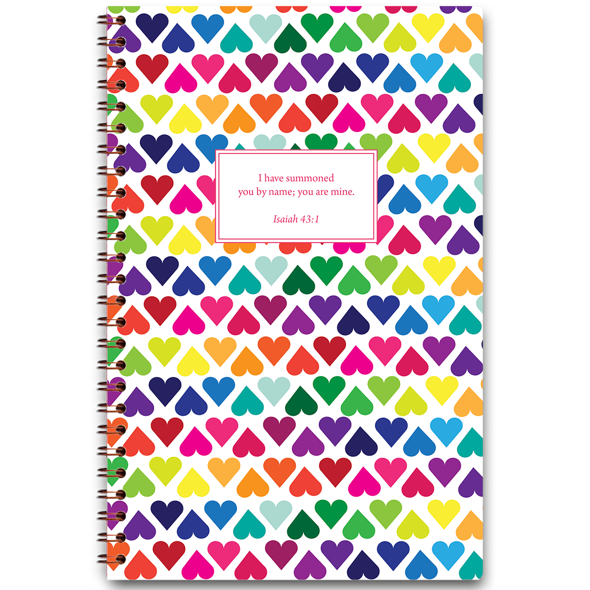 Personalized Scripture Journal | Rainbow Hearts | Paper Sunday
