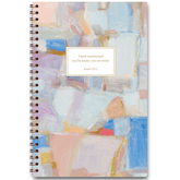 Connected personalized scripture journal with wire coil binding featuring artist-designed cover by Jenn Thatcher for Paper Sunday, symbolizing connection and featuring a unique curated set of Bible verses for daily reflection