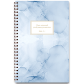personalized Sky planner by Jenn Thatcher with soft sky-inspired design and custom name, wire coil binding
