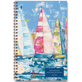 Personalized Race to Mackinac planner by Carolyn Joe Daniel with nautical design and custom name, wire coil binding