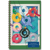 Float On personalized scripture journal with wire coil binding featuring light and airy artwork by Carolyn Joe Daniel for Paper Sunday, each journal includes a unique curated set of Bible verses for reflection
