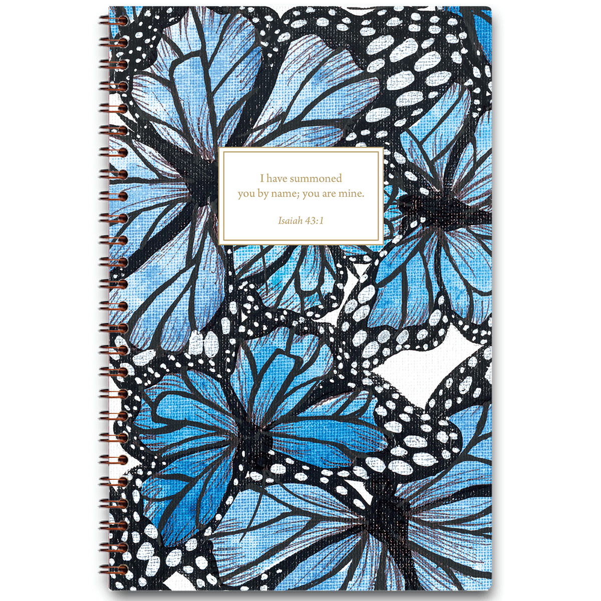 Personalized Monarch planner by Theresa Mangum with butterfly design and custom name, wire coil binding