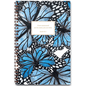 Personalized Monarch planner by Theresa Mangum with butterfly design and custom name, wire coil binding
