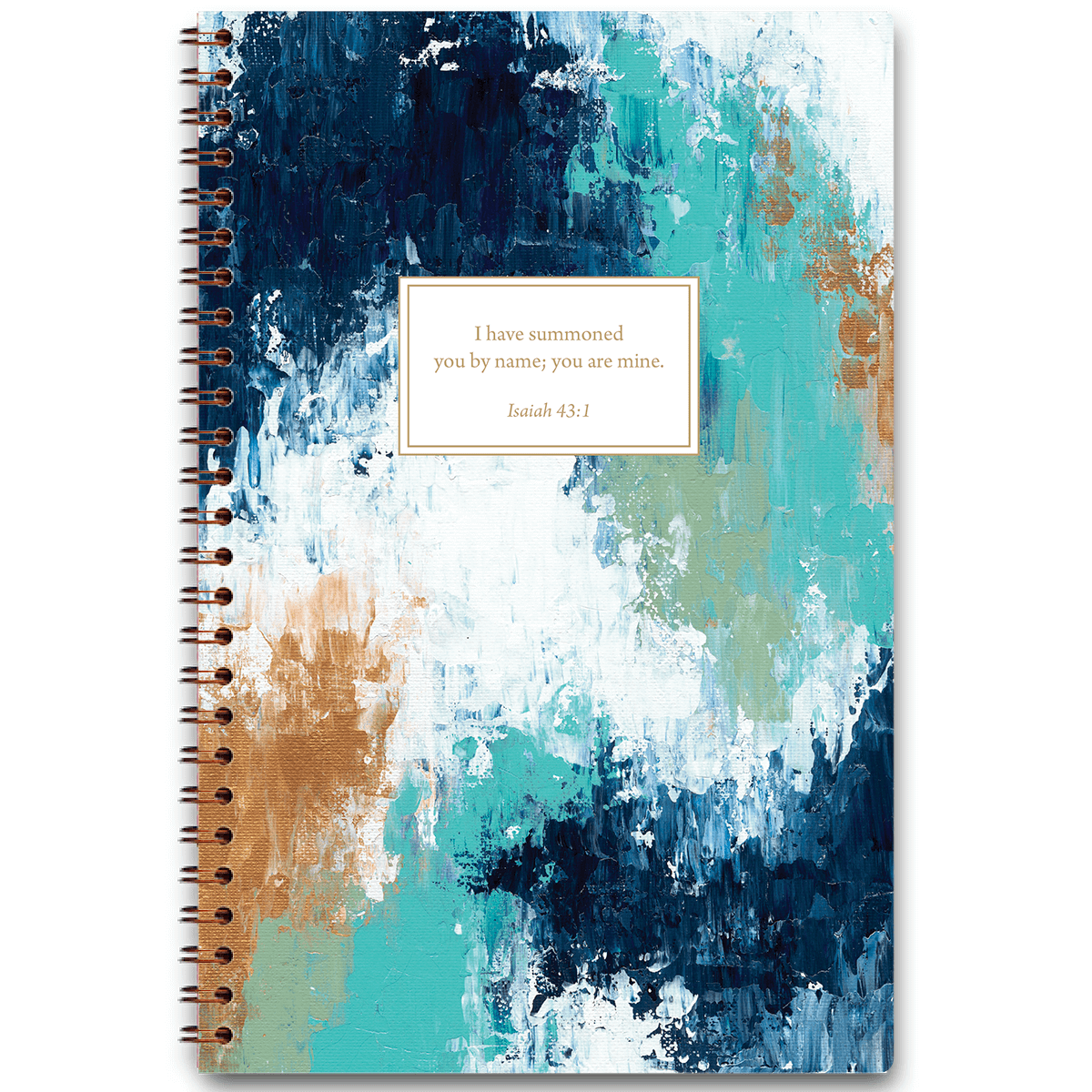 Refresh personalized scripture journal with wire coil binding featuring light and airy artwork by Theresa Mangum for Paper Sunday, each journal includes a unique curated set of Bible verses for reflection