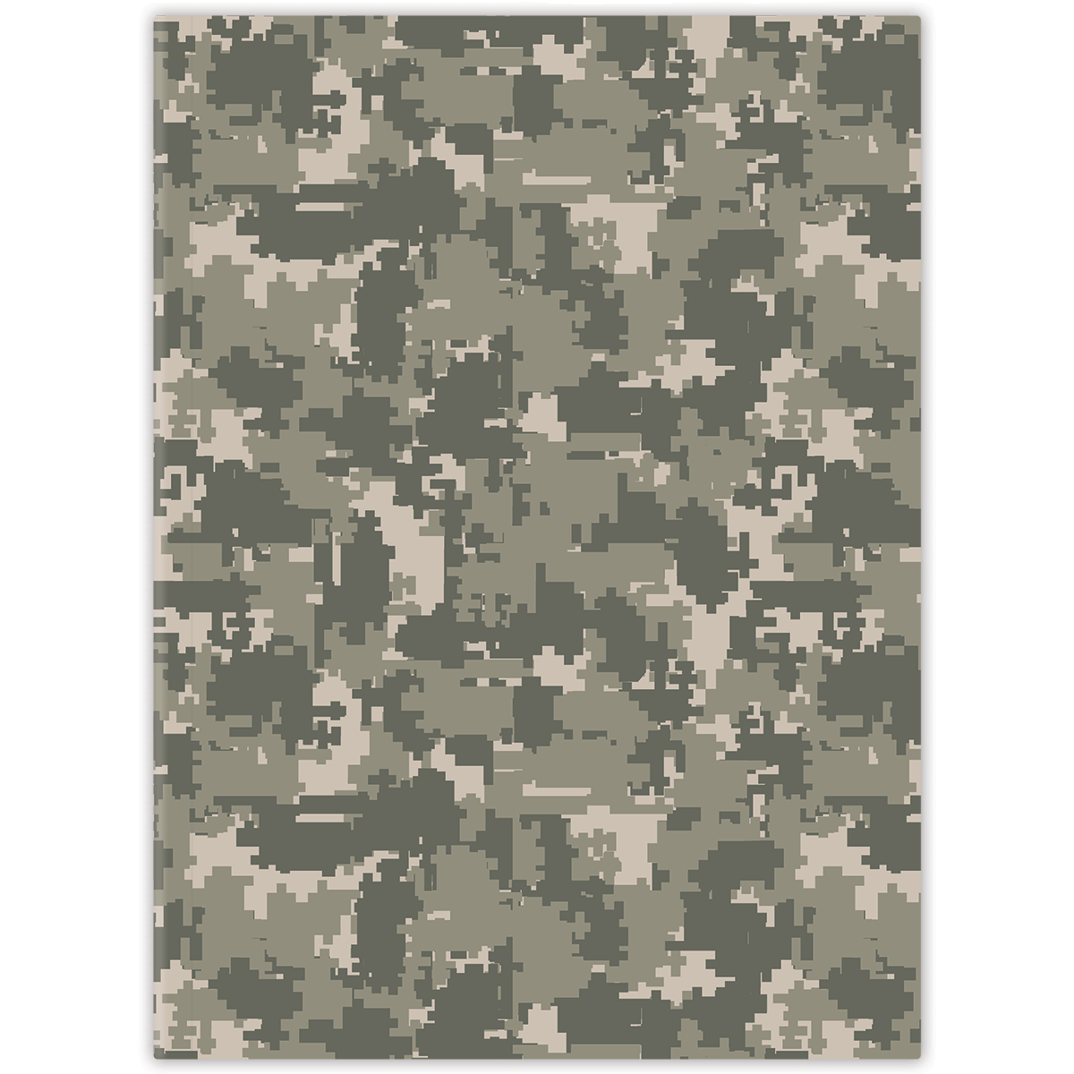 personalized camouflage planner with durable hardcover and custom name on camo design