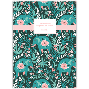 personalized elephant planner with durable hardcover and custom name on elephant design