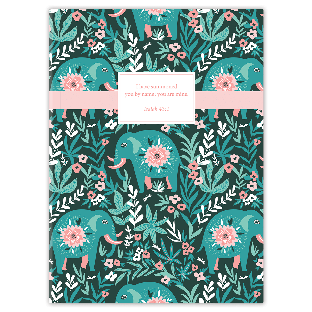 personalized elephant planner with flexible soft cover and custom name on elephant design