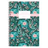 personalized elephant christian planner with wire coil binding and custom name on elephant design