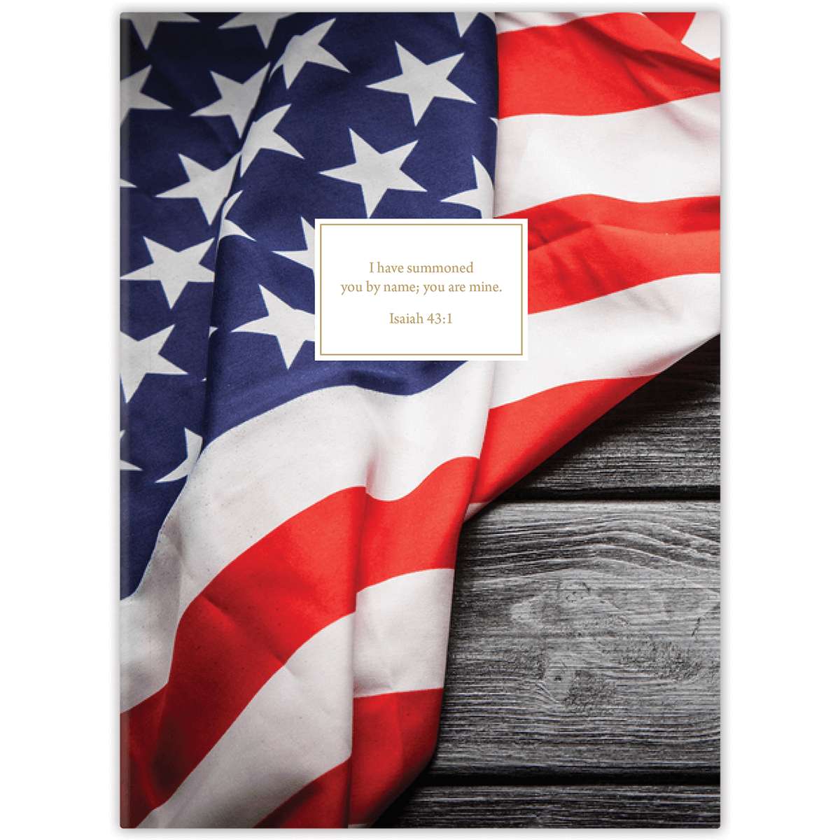 personalized American flag planner for men with durable hardcover and custom name