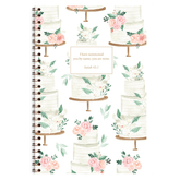 Frosted Wedding Cake personalized scripture journal with wire coil binding by Paper Sunday, elegant cake-inspired cover design with a unique curated set of Bible verses for daily reflection
