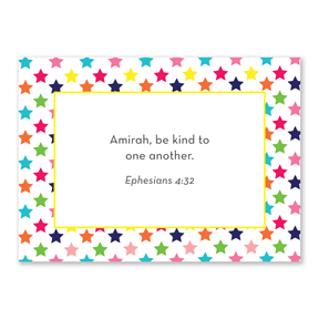 personalized Bible verse cards for girls unicorn design for kids to use during daily prayer encouragement and quiet time