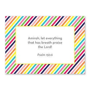 personalized Bible verse cards for girls unicorn design meaningful Christian gift for girls encouragement and faith