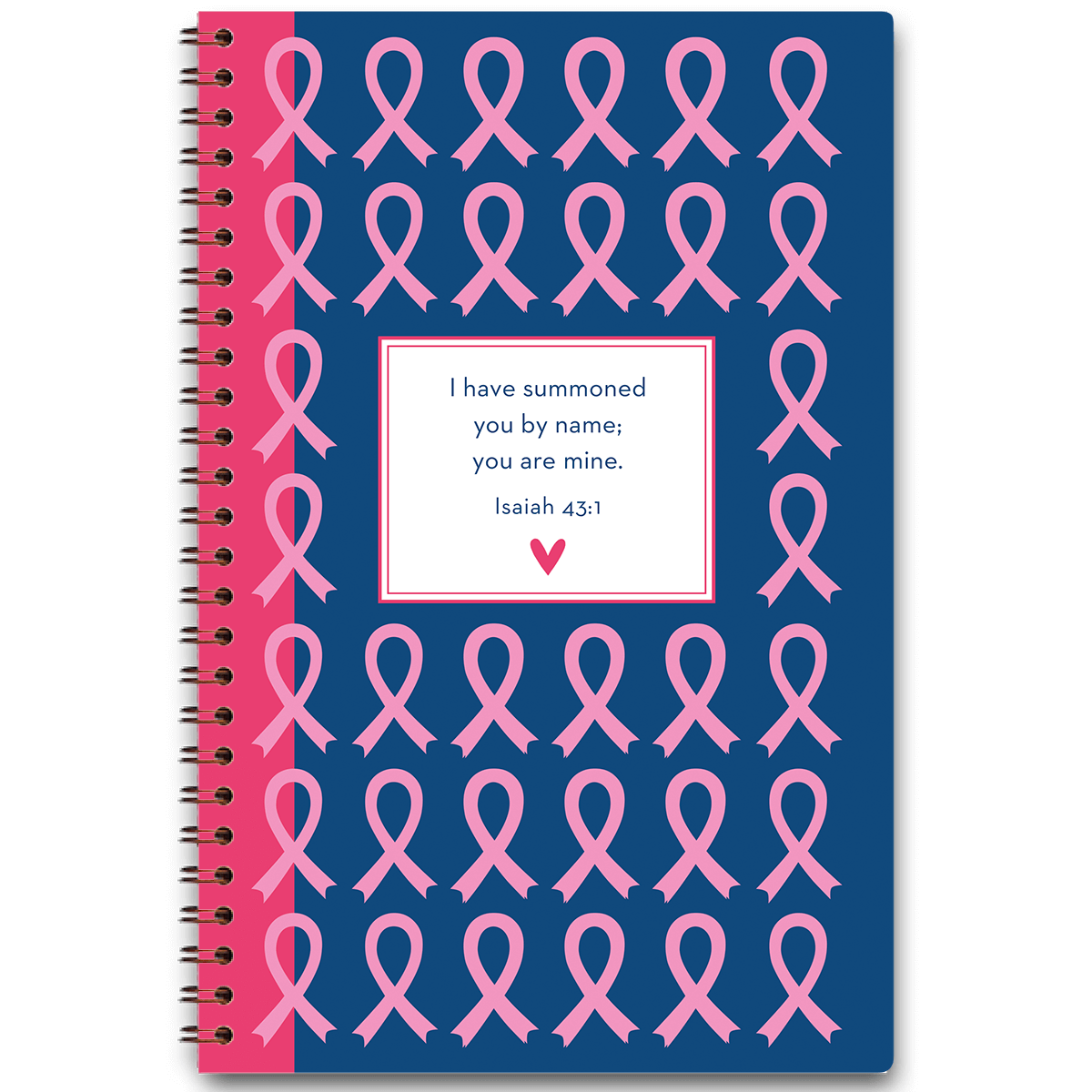 wire coil journal, breast cancer awareness, cancer gift