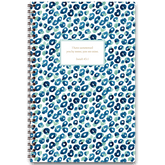 Leopard Print personalized scripture journal with wire coil binding by Paper Sunday, bold animal print design with a unique curated set of Bible verses for daily reflection