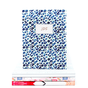 Softcover Leopard Print Bible journal with modern animal pattern, personalized scripture journal featuring a one-of-a-kind selection of curated scriptures for journaling and reflection