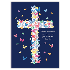Softcover personalized Bible journal for women with Mariposa Cross butterfly artwork, featuring a one-of-a-kind selection of scriptures for quiet time, prayer, and devotional writing