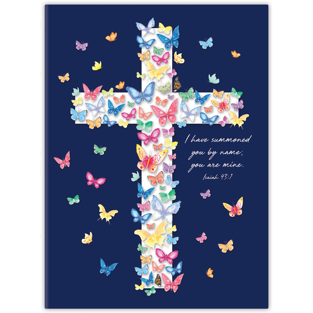 Hardcover personalized scripture journal for women with Mariposa Cross design, durable Christian gift journal with uniquely curated Bible verses for spiritual growth and encouragement