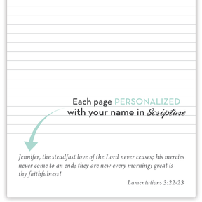 Mini Floral Coral – Mini Personalized Scripture Journal by Paper Sunday – view 2