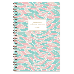 personalized Momentum planner with wire coil binding and custom name on modern design