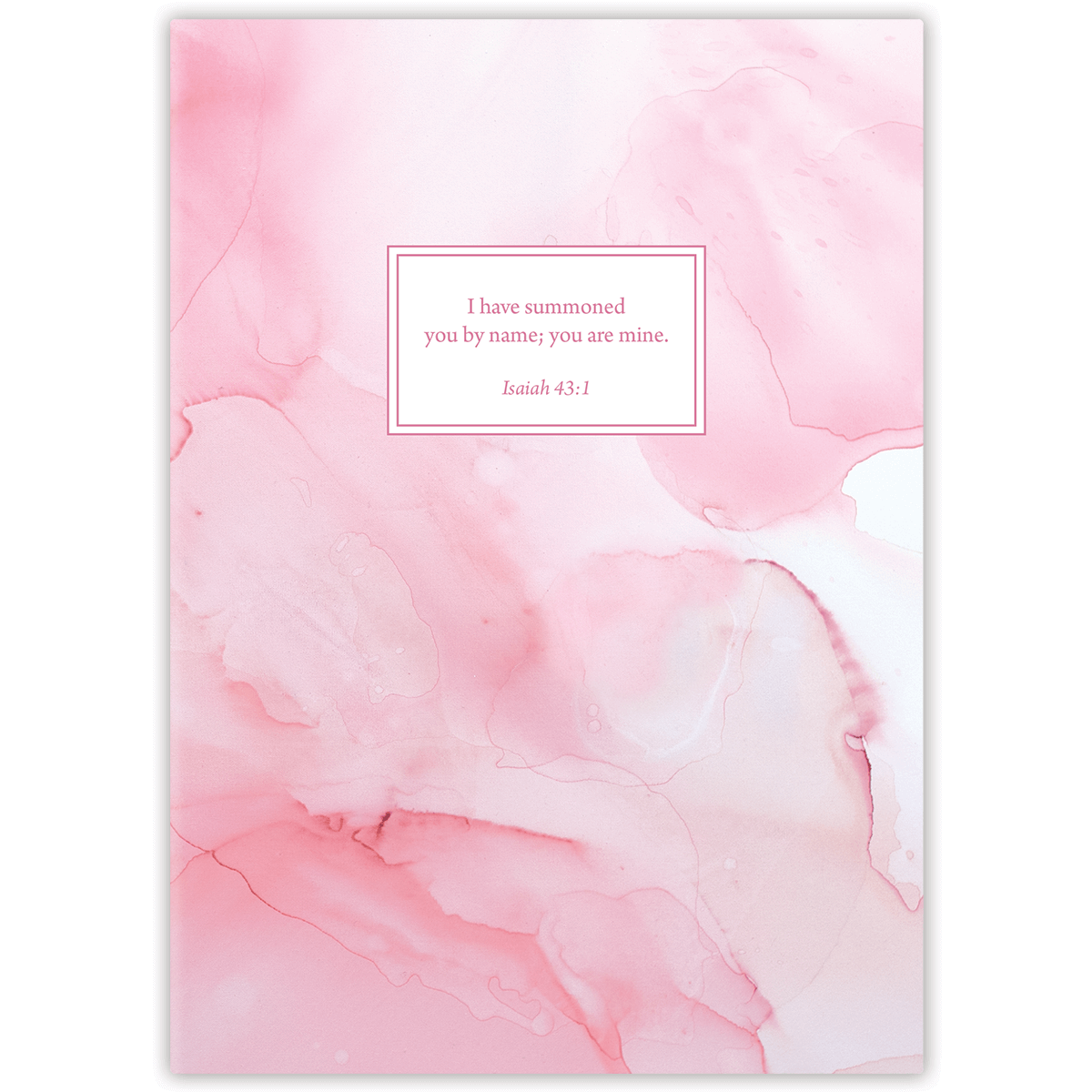 Overflow mini personalized scripture journal by Jenn Thatcher, full-size format with 40 pages and saddle-stitched binding, featuring a unique curated set of Bible verses