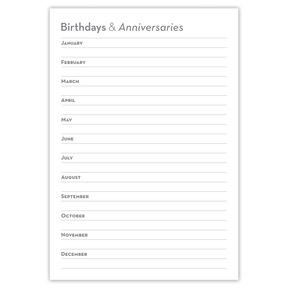 Paper Sunday Mens Planner | Black Jack | birthdays