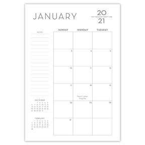 Paper Sunday Mens Planner | Black Jack | month left