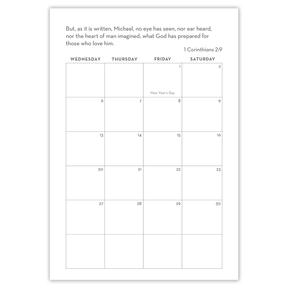 Paper Sunday Mens Planner | Black Jack | month right