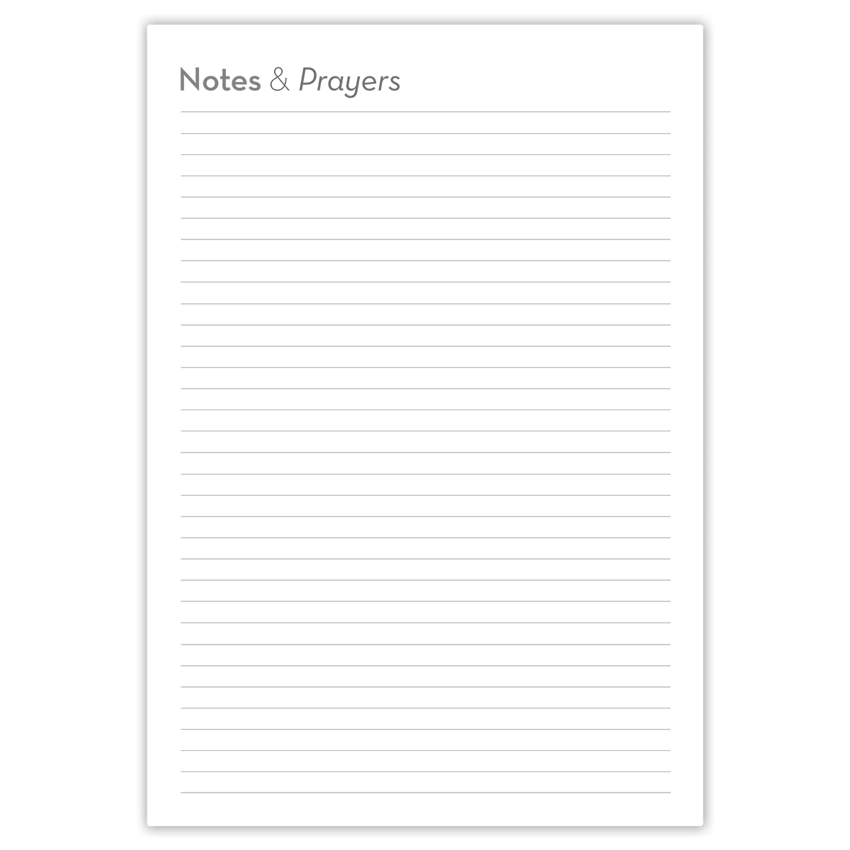 Paper Sunday Mens Planner | Black Jack | prayers