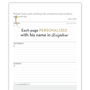 Holy Land Men's Christian Planner – Personalized Scripture Planner by Paper Sunday – view 4