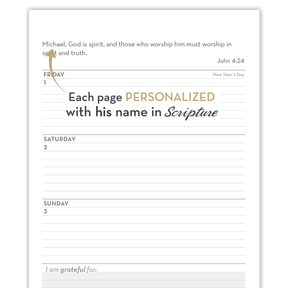 Perfect Christian Gift for Men, personalized scripture planner, daily devotional, Christian gifts, personalized scripture, prayer planner, Bible Planner, Bible Verse Planner, Christian Planner, scripture planner, personalized bible, Christian wedding gifts, baptism gifts, christian art gifts, christian journal