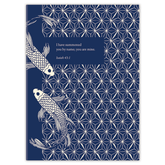 blue koi - Womens journal, christian journal, hardback christian journal, softcover bible journal