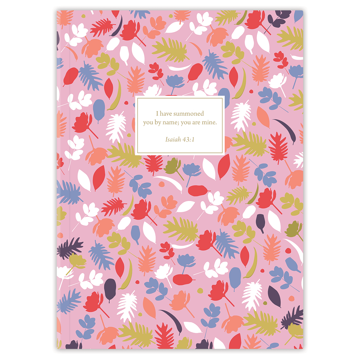 personalized pink petal planner with flexible soft cover and custom name on petal design