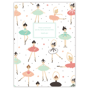 ballerina kids journal, cute ballerina gift, personalized ballerina gift, ballerina bible journal