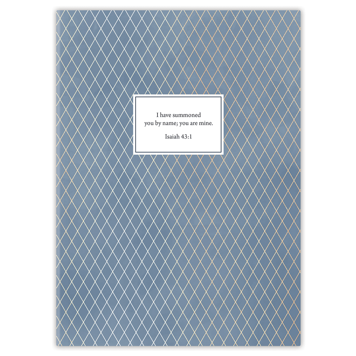 personalized blue diamondback planner with flexible soft cover and custom name on patterned design
