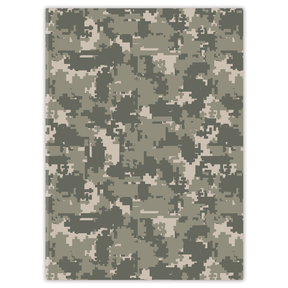 personalized camouflage planner with flexible soft cover and custom name on camouflage pattern