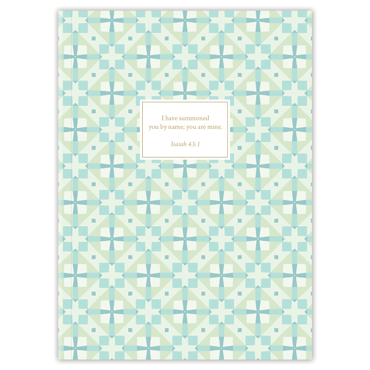 personalized green cross planner with flexible soft cover and custom name on green cross design