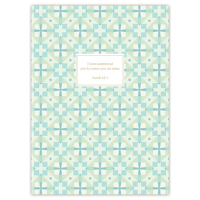 personalized green cross planner with flexible soft cover and custom name on green cross design
