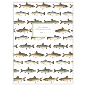 custom fish christian planner with personalized name on flexible soft cover