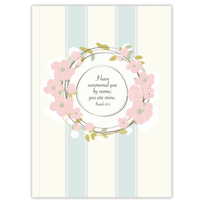 personalized floral wreath planner with flexible soft cover and custom name on floral wreath design
