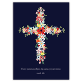 best selling navy floral cross planner with flexible soft cover and custom name