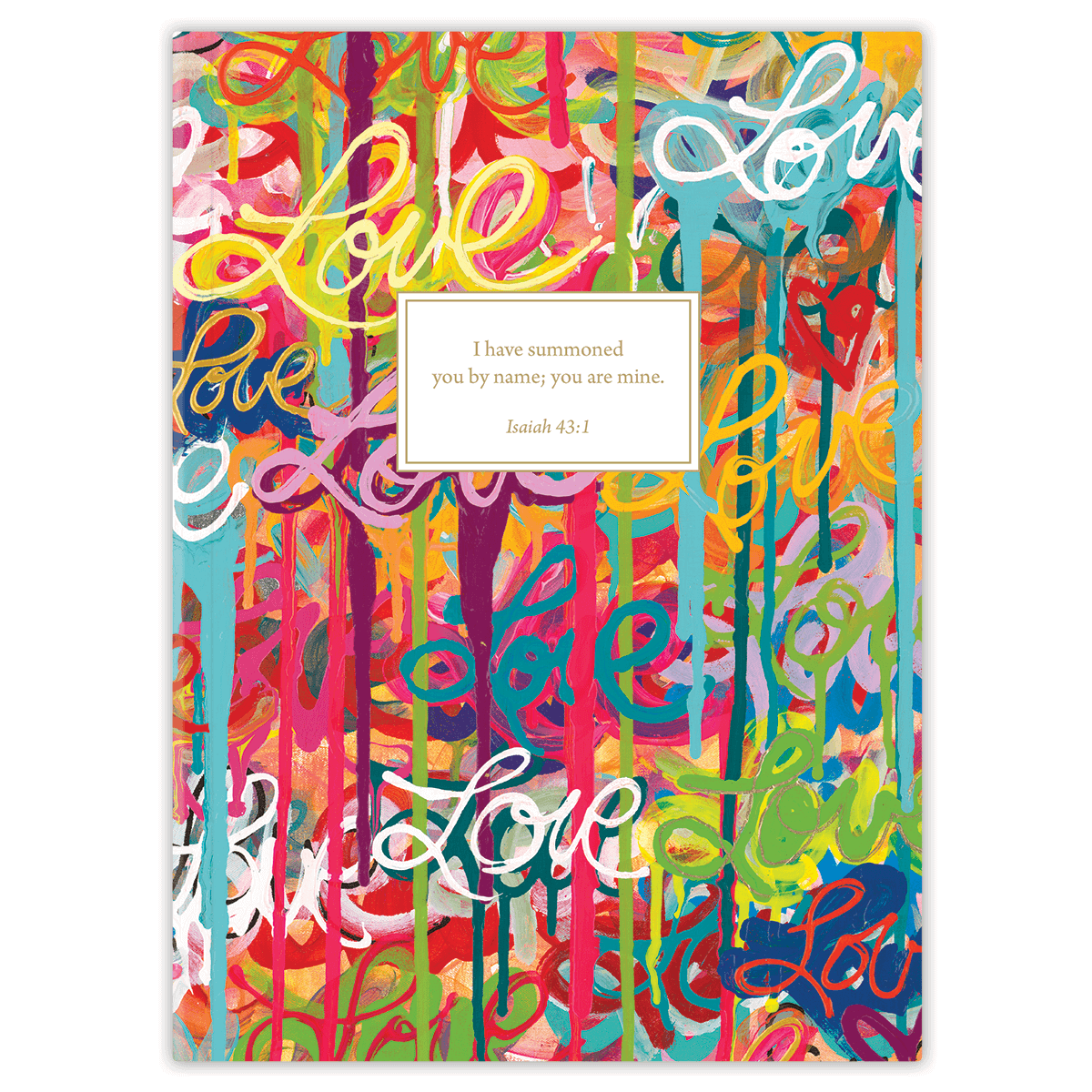Softcover Can’t Stop All Your Lovin’ Bible journal with expressive artwork by Allison Castillo, personalized scripture journal featuring a one-of-a-kind selection of curated scriptures for quiet time and journaling