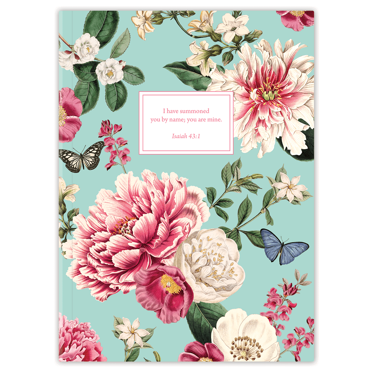 Softcover personalized Bible journal for women with Enchanted Garden artwork, featuring a one-of-a-kind selection of scriptures for quiet time, prayer, and devotional writing