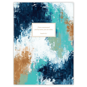 Softcover Refresh Bible journal with clean and uplifting design by Theresa Mangum, personalized scripture journal featuring a one-of-a-kind selection of curated scriptures for journaling and renewal