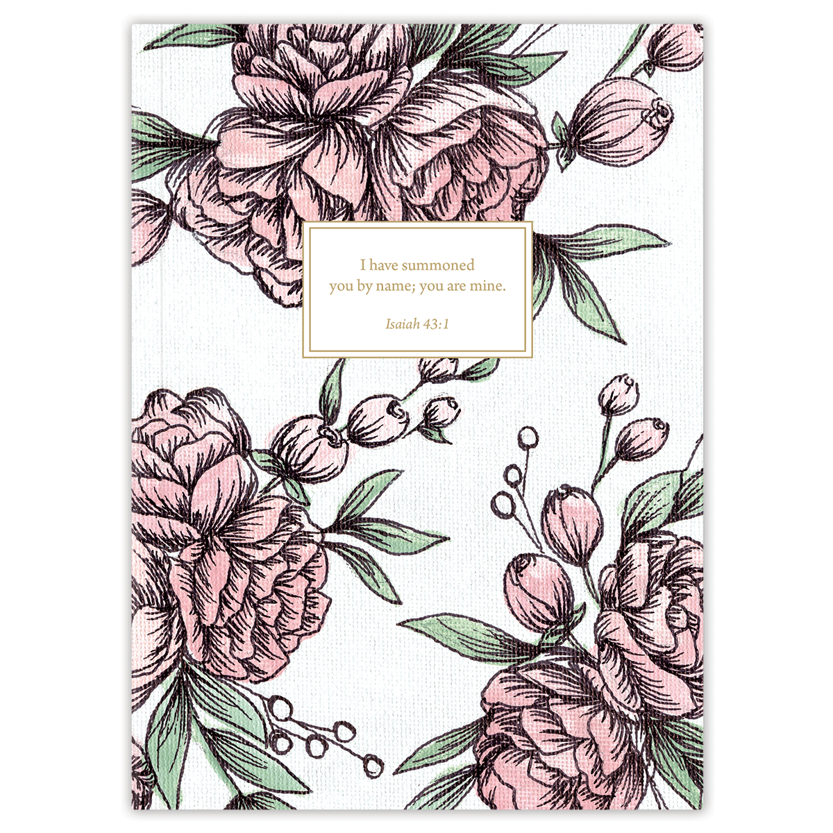 Personalized Bouquet planner with durable hardcover and custom name on floral design